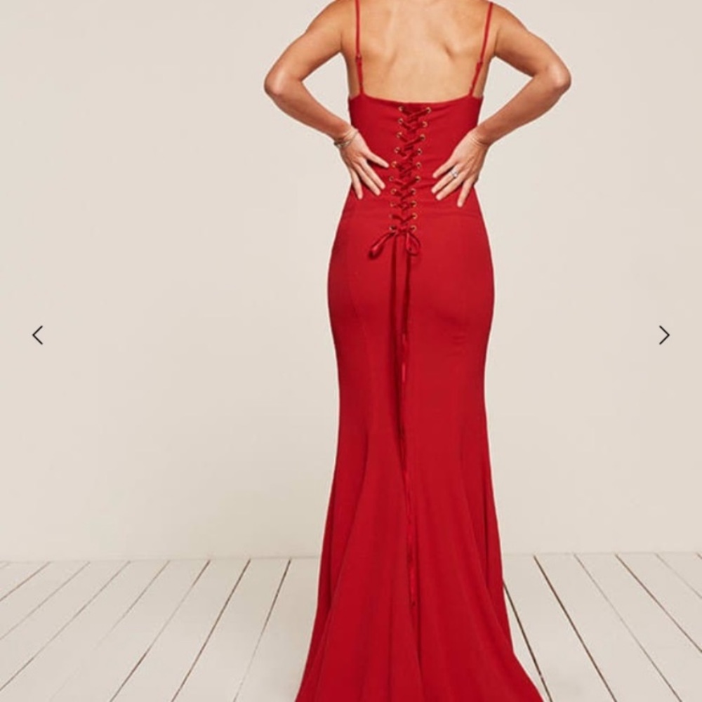 Reformation Dhalia Red Dress size 6 NWT N1162 - Picture 2 of 6